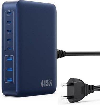 VOOMY HX-P25 415W Caricatore USB C Multiplo GaN Ⅳ 8 Port Caricabatteria Tipo C