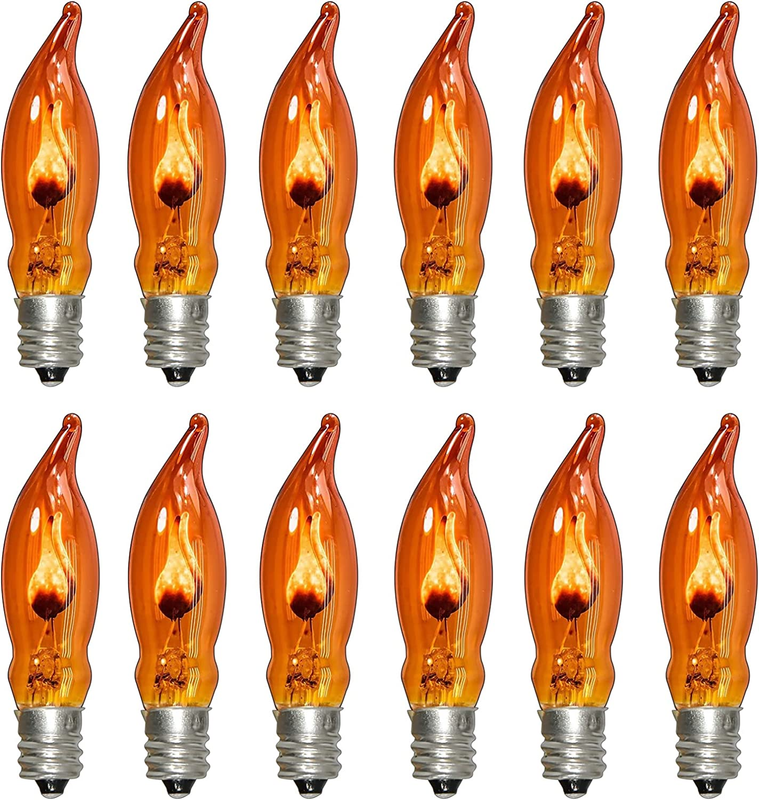 , Halloween Orange Flame Bulbs E12 Candelabra Base Ligh