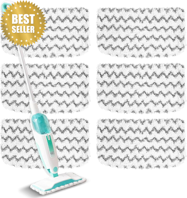 6 Pack Steam Mop Replacement Pads Compatible with Shark Steam Mops S1000/S1000A/