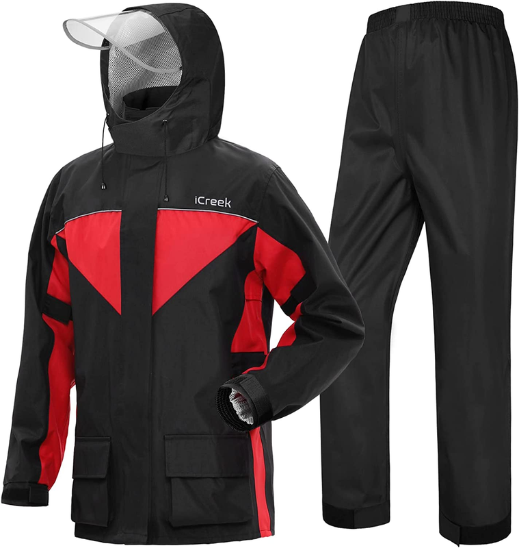 Motorcycle Rain Suits for Men & Women Waterproof Anti-Storm Raincoat