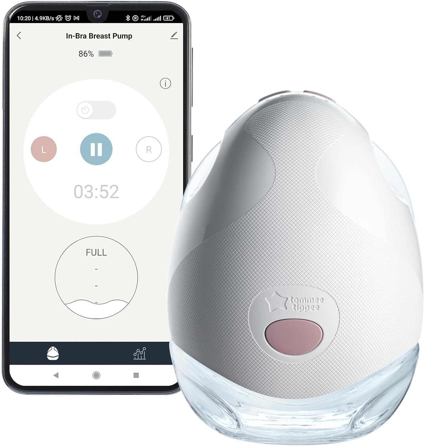 Tommee Tippee Made for Me Tire-lait électrique portable mains libres, portable,