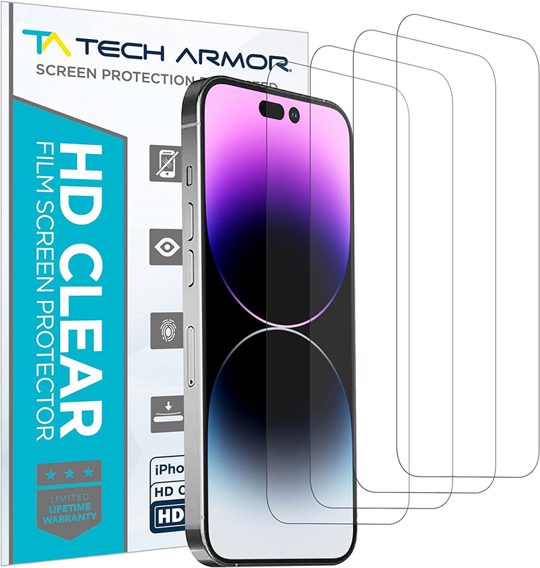 Screen Protector For iPhone 14 Pro Max 5G 2022 6.7 Inch HD Clear Film 4 Pack New