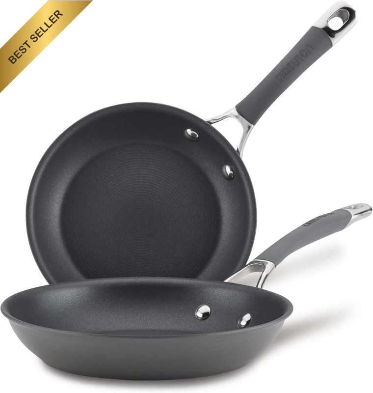 Radiance Nonstick Frying Pan, Hard Anodised Aluminium, 22 CM & 25 Cm Twin Pack F
