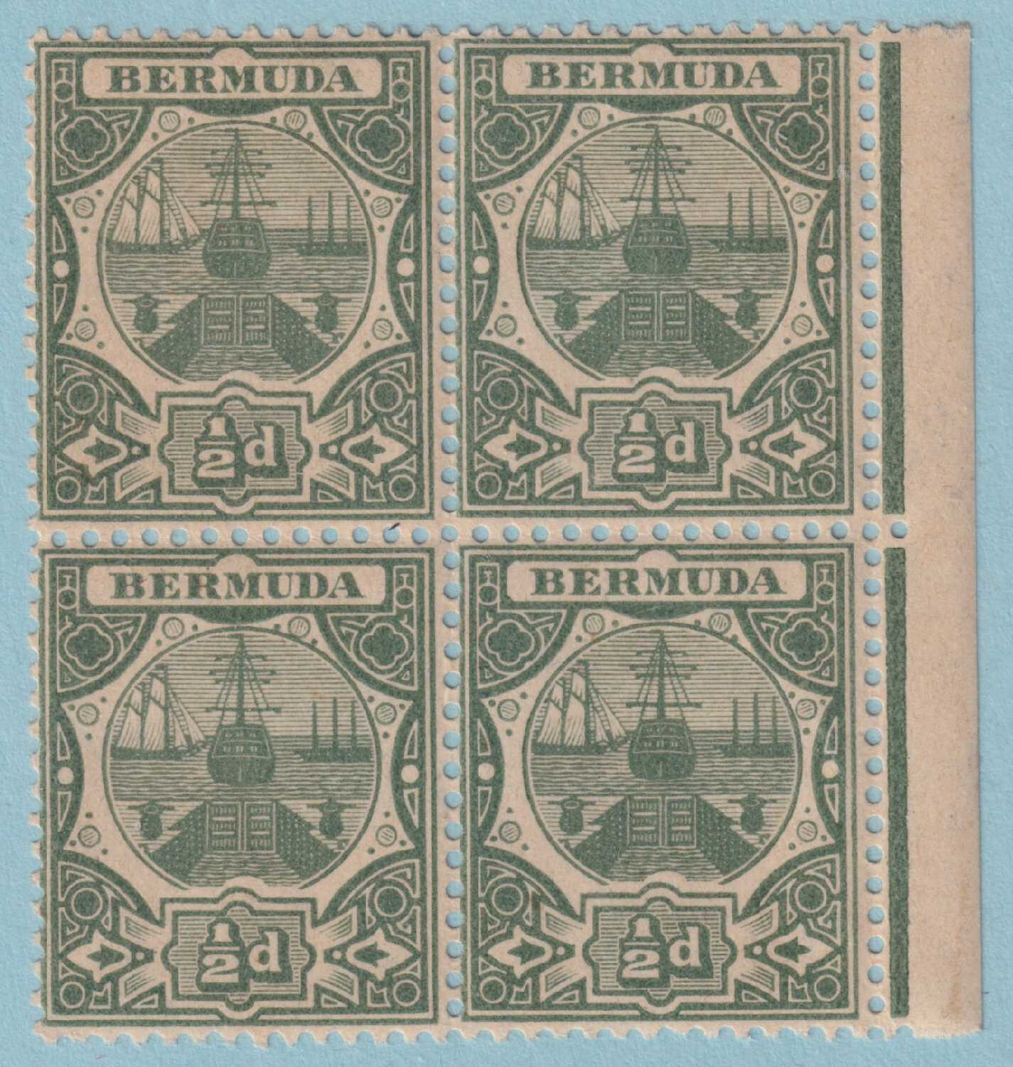 BERMUDA 33 MINT NEVER HINGED OG ** BLOCK OF FOUR - NO FAULTS