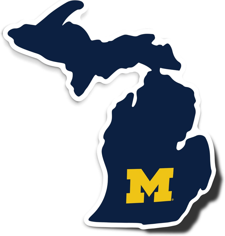 University of Michigan Sticker Wolverines Blue Hail Vinyl Decal Laptop Water Bot