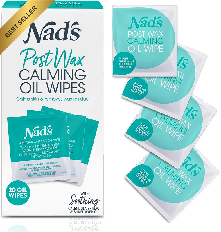 Nad’S Post Wax Calming Oil Wipes - Refill Pack with 20Pc