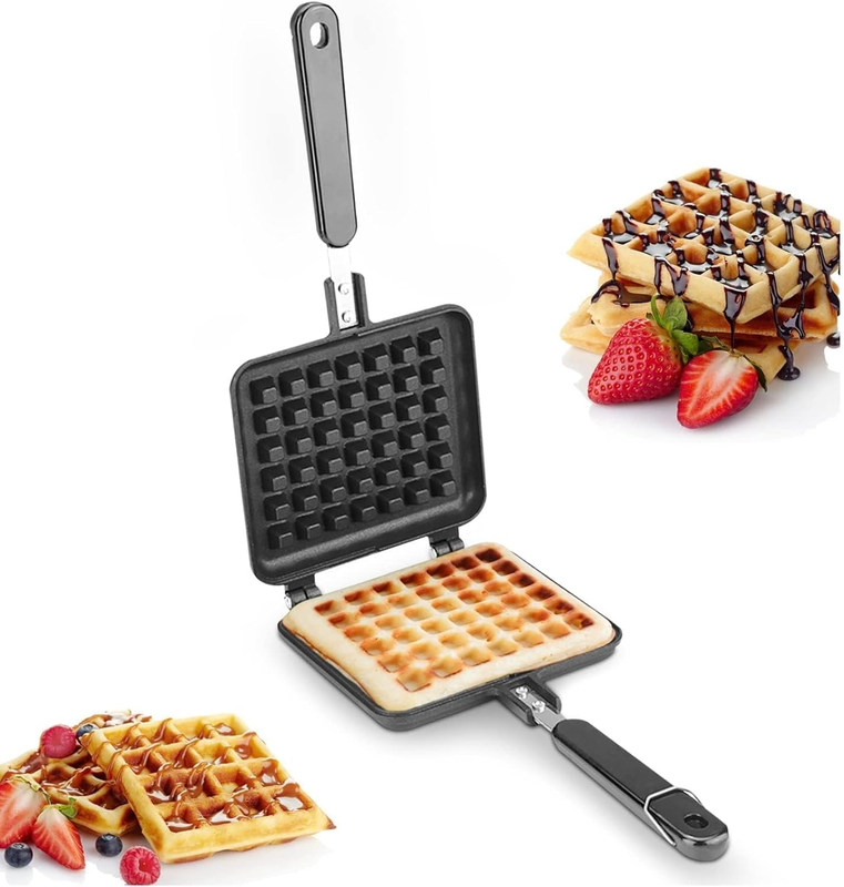 , Non-stick Belgian Waffle Maker Panini Press Stainless Steel Breakf