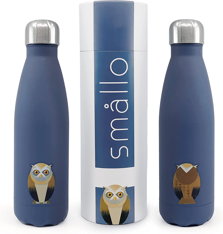 | Water Bottle with Cute Owl Design | Stainless Steel | Double Wall Insulated |