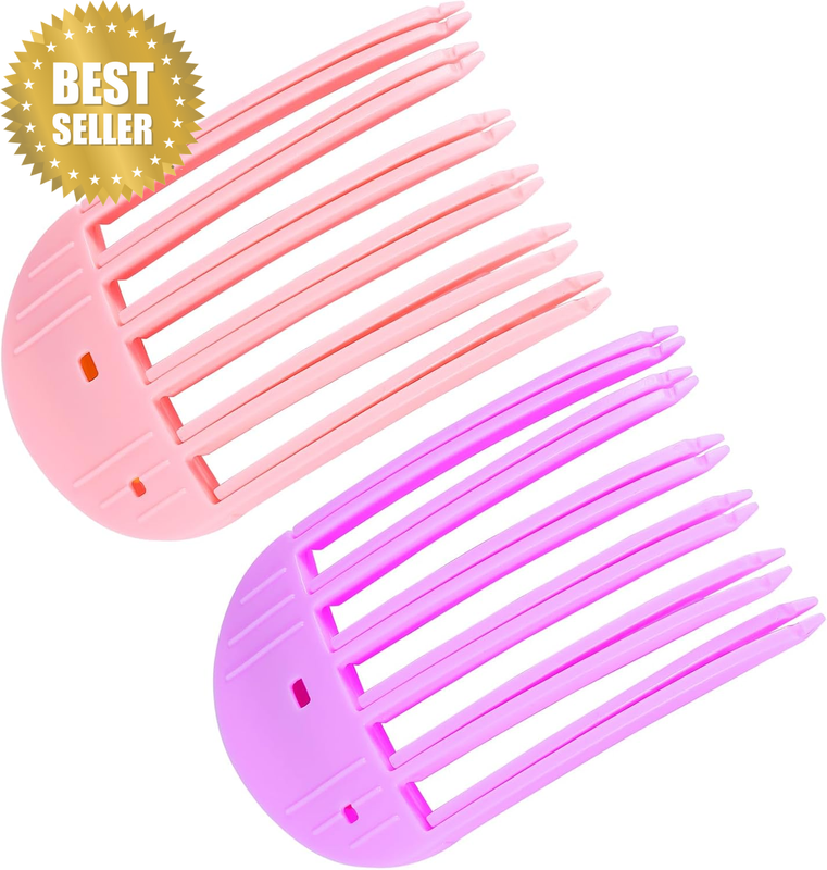 2Pcs Wind Shaping Styling Combs for Fluffy Bangs, 6-Tooth Instant Hair Root Lift