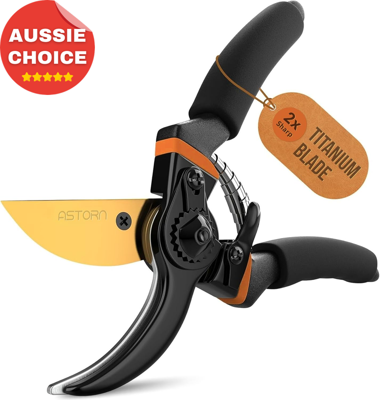 Heavy Duty Bypass Pruning Shears 8 Inch Garden Scissors Soft Grip Handle Tool