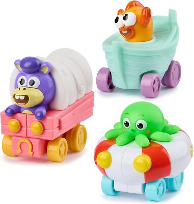 Baby Shark's Big Show Speedy Sea Vehicle 3 pk Pull Back Car William Viola Chucks