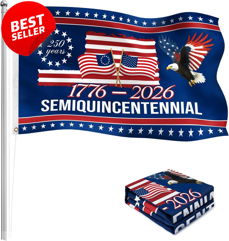 250th Anniversary American Flag 3x5 Ft Double Sided 1776-2026 Outdoor - US