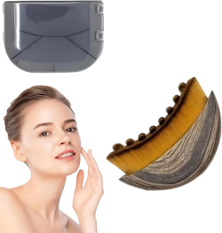 Lymphatic Drainage Brush for Body and Face, Lymphatic Contour Massage Brush with