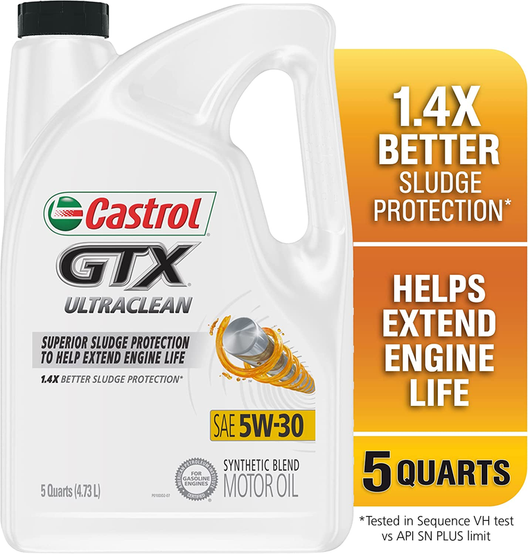 GTX Ultraclean 5W-30 Synthetic Blend Motor Oil, 5 Quarts