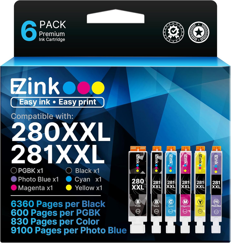 Compatible TS9120 Ink Cartridge Replacement for Canon PGI-280XXL CLI-281XXL PGI