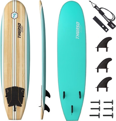 Aero 7Ft Soft Top Foam Beginner Surfboard for Adults and Kids Perfect Longboard 
