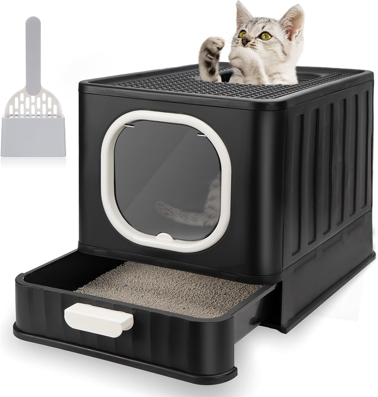 With Lid, Fully Enclosed Anti-splashing Cat Kitty Litter