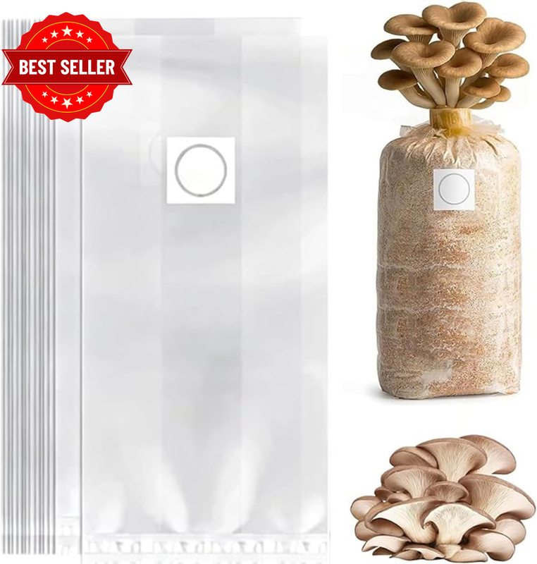 20 Pack Autoclavable Polypropylene Mushroom Spawn Grow Bags with Filter