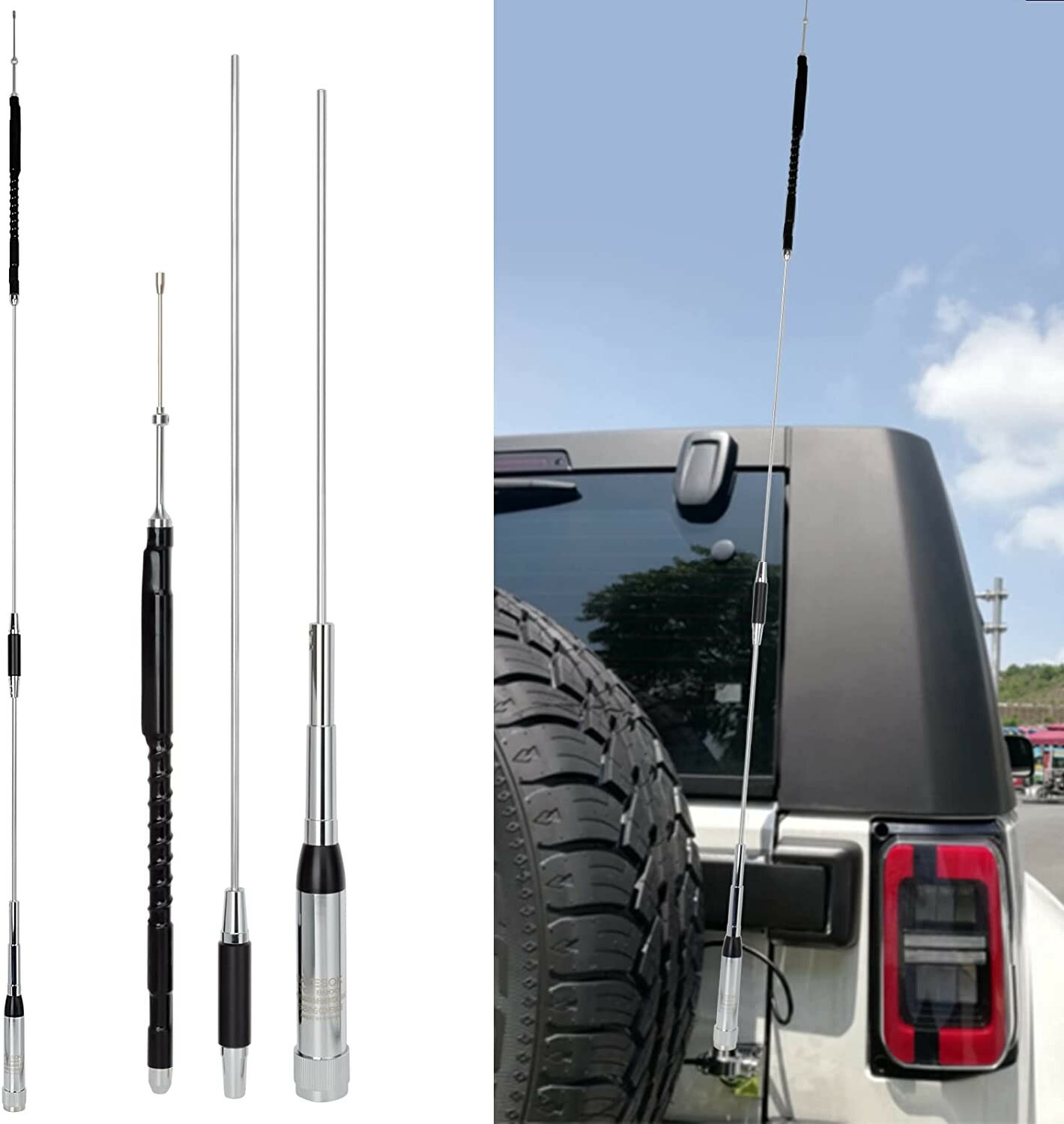Quad Band Mobile Radio Antenna 10m/6m/2m/70cm 29MHZ/50MHZ/144MHZ/430MHの