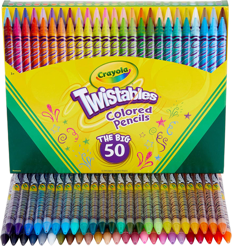 Crayola Twistables Colored Pencil Set (50Ct), Kids Art Suppl