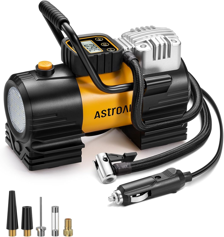Tire Inflator Portable Air Compressor (Up to 150 PSI) Tire Pump for Car 12V DC D