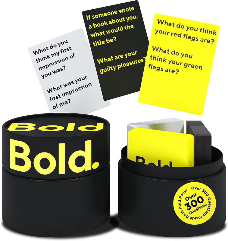 Bold 300 Conversation Question Cards for Couples Date Night Pa...