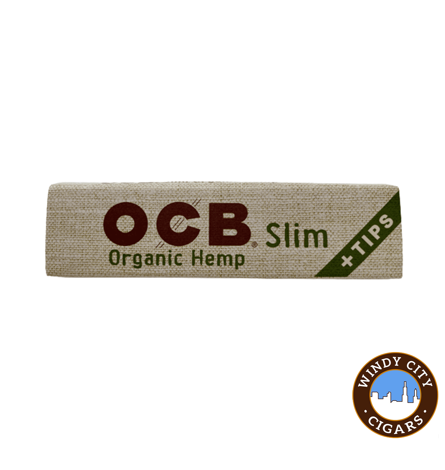OCB Organic Hemp Slim Rolling Papers + Tips - 10 Packs