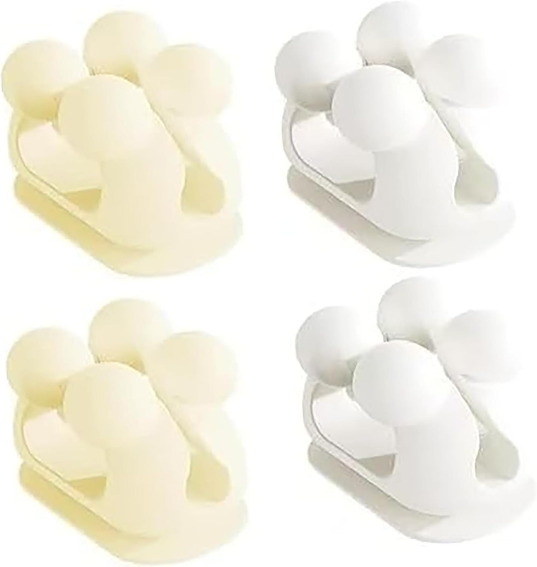 Silicone Toothbrush Holders Wall Mounted, 4-Pack Multifunctional Toothbrush Hold
