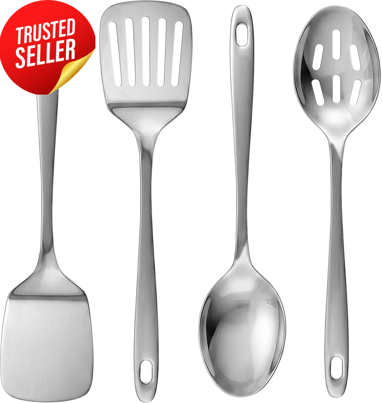 Cooking Utensils Set 4-Piece Stainless Steel Non-Stick