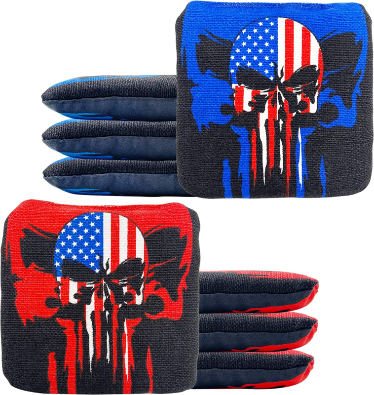 Bags Set Of 8 American Skull Weather Resistant Corn Hole
