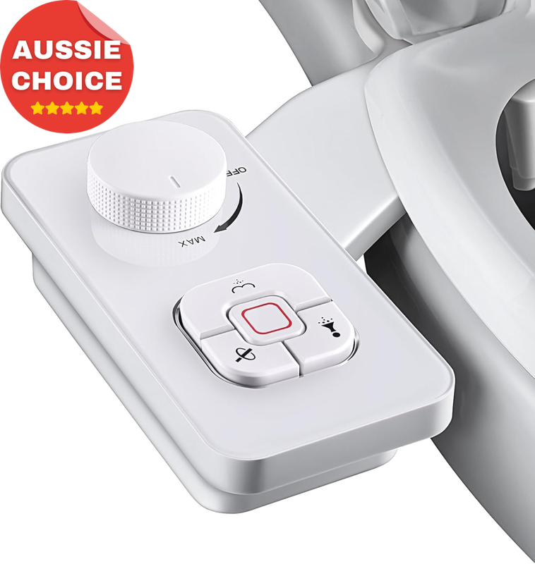 Non-Electric Cold Water Bidet Toilet Seat Attachment Dual Nozzles Self-Cleaning