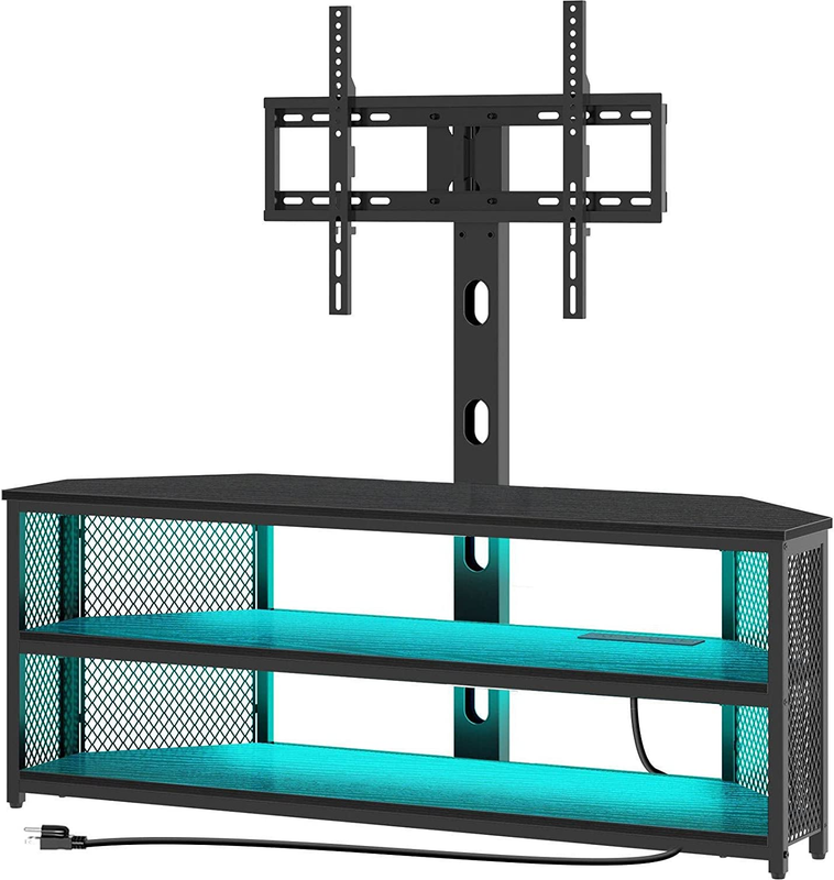 With Mount 32 - 70 Tv Stand With Led Lights Outlets
