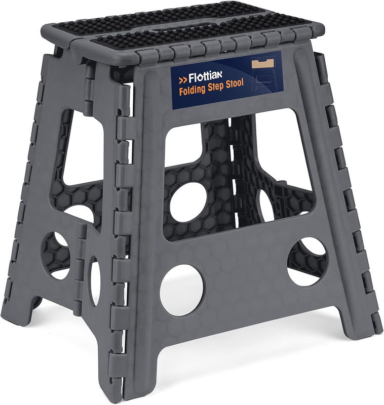 Flottian 16" Folding Step Stool for Adults and Kids Holds up to 300 Lbs,Non-Slip