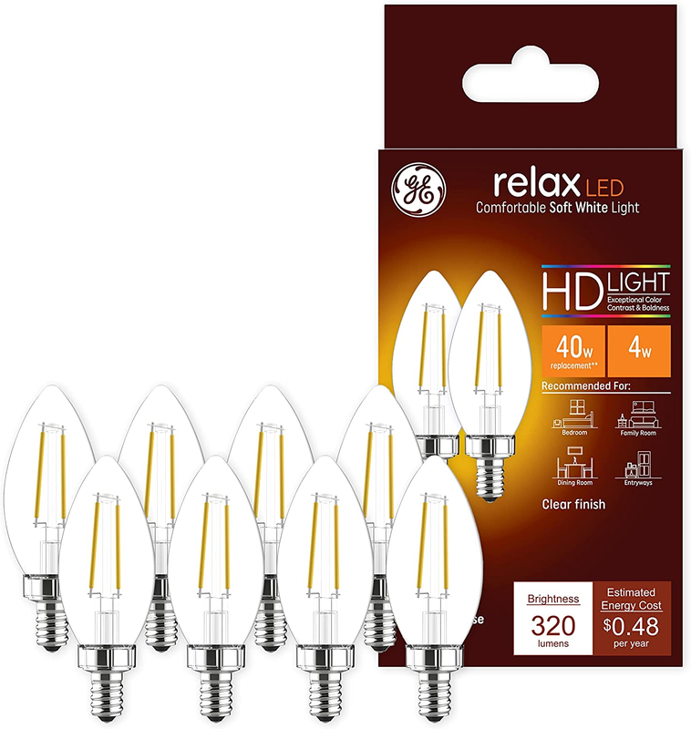 Relax LED Light Bulbs, 40 Watt, Soft White, Decorative Bulbs