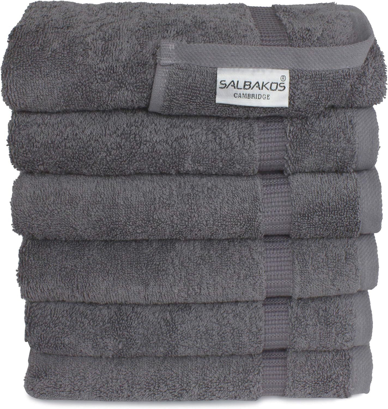 Set Genuine Organic Turkish 6 Towels, Gray