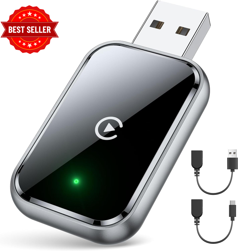 Wireless Carplay Adapter for Iphone [Stable·3S Fast Connection] New Upgrade | Co