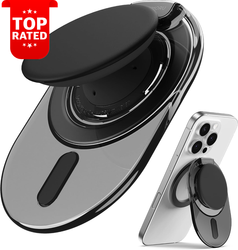 MagSafe Phone Grip Stand Magnetic Kickstand Clear Black Compatible Accessories