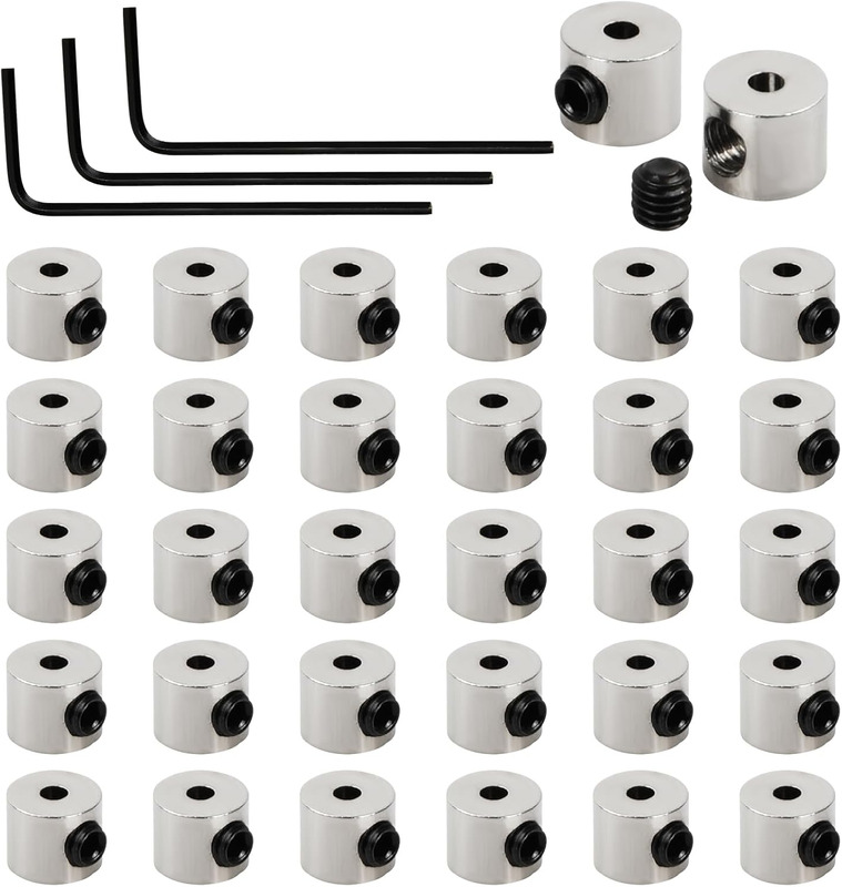30 Pcs Pin Back Locking, 6 x 5mm Pin Keepers, Metal Pin Locking Backs with Screw