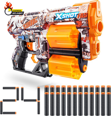 X-Shot Skins Dread Sonic Retro Blaster with 24 Darts - Malice Skin by , Double R