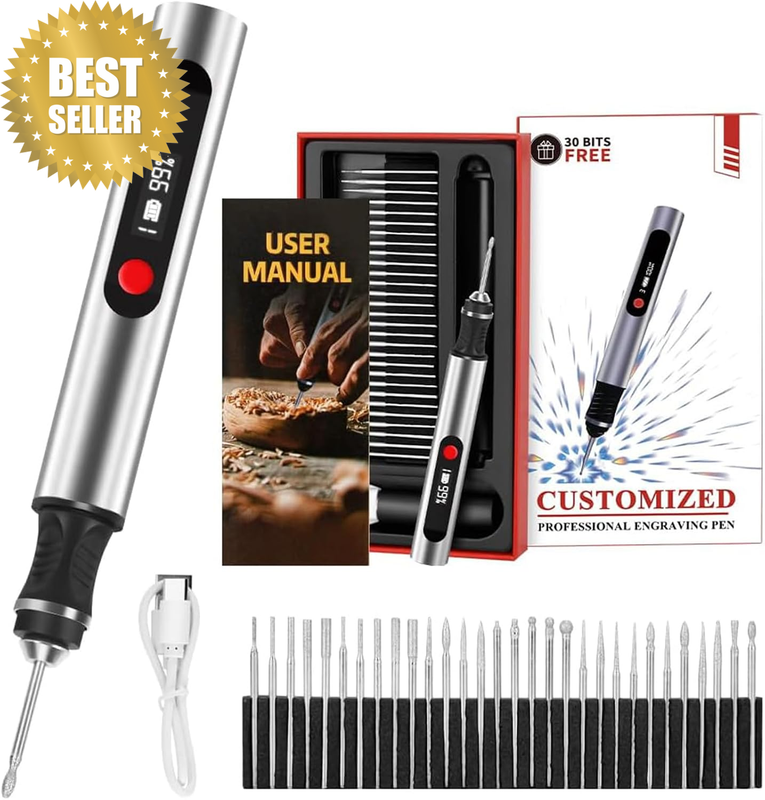 Engraving Pen, Ultimate Cordless Engraving Pen for Artists & Diyers, Engrave 50+