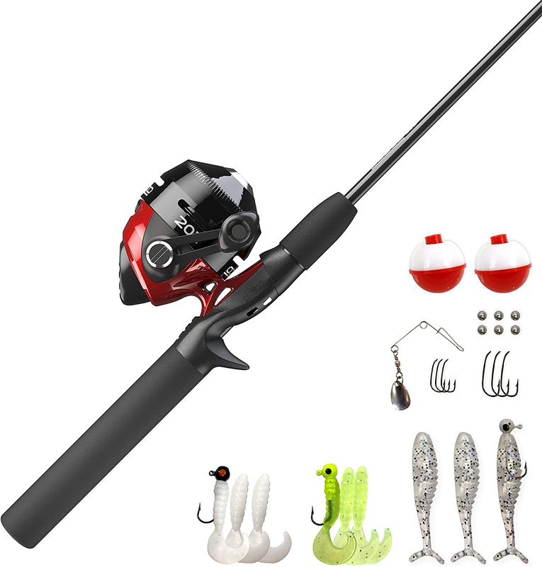 Zebco 202 Spincast Reel and Fishing Rod Combo, 5-Foot 6-Inch 2-Piece Fishing Po