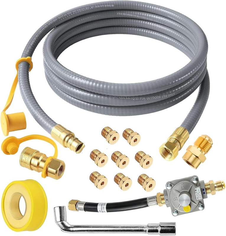 Weber Natural Gas Conversion Kit 10FT Hose Regulator for Genesis Spirit Grills