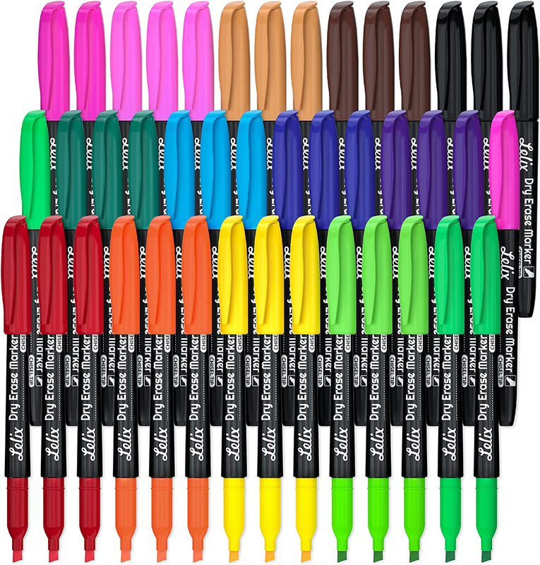 , 42 Pack 14 Colors Dry Erase Markers Chisel Tip,dry Erase Mark