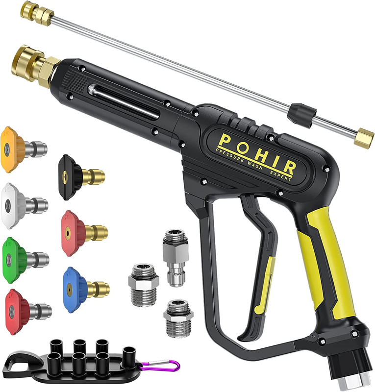 Pressure Washer Gun 3600 PSI M22 15Mm 14Mm for Troy-Bilt Honda Craftsman 30 Inch