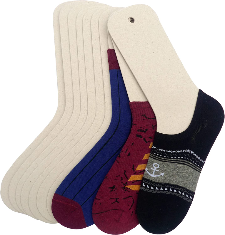 Cardboard Sock Inserts Form Blockers, Sock Shaper and Organizer for Storage or D
