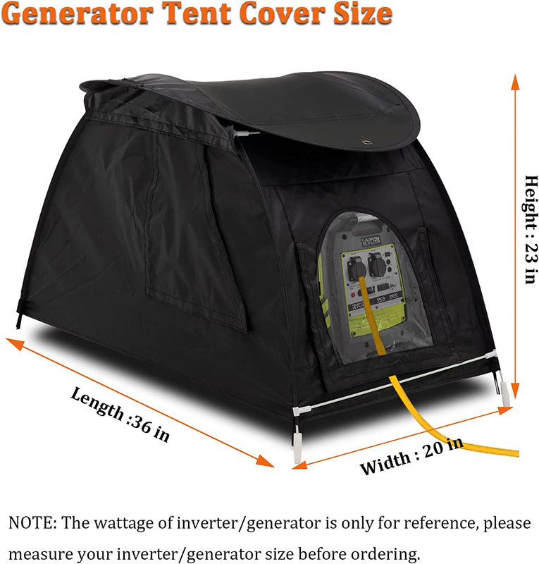 Generator Cover While Running, Portable Waterproof Generator Storage Cover，All-W