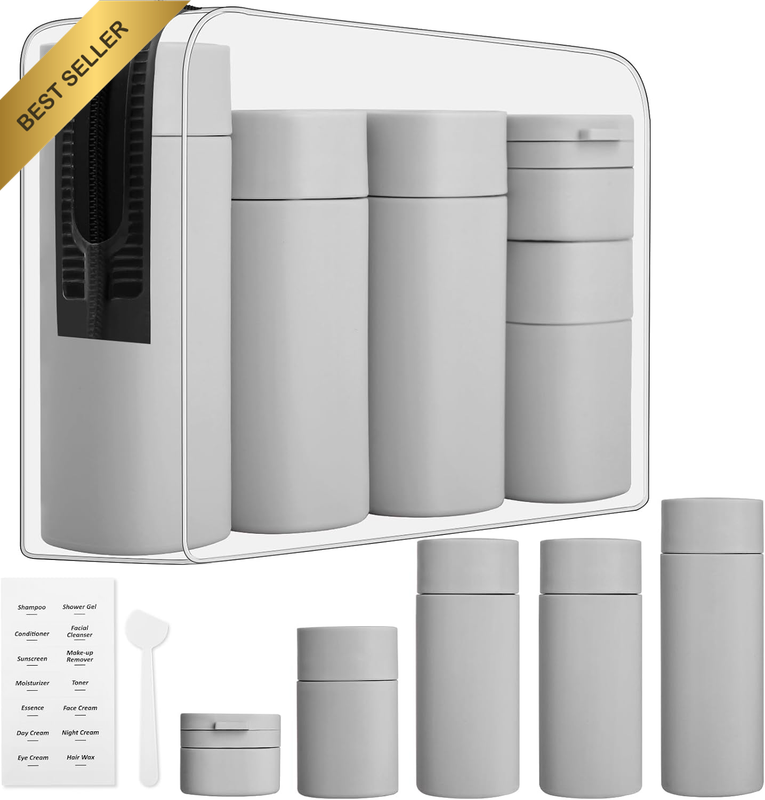 5Pcs Travel Bottles Set,  Refillable Toiletry Bottle 50—100Ml TSA Approved Leak-