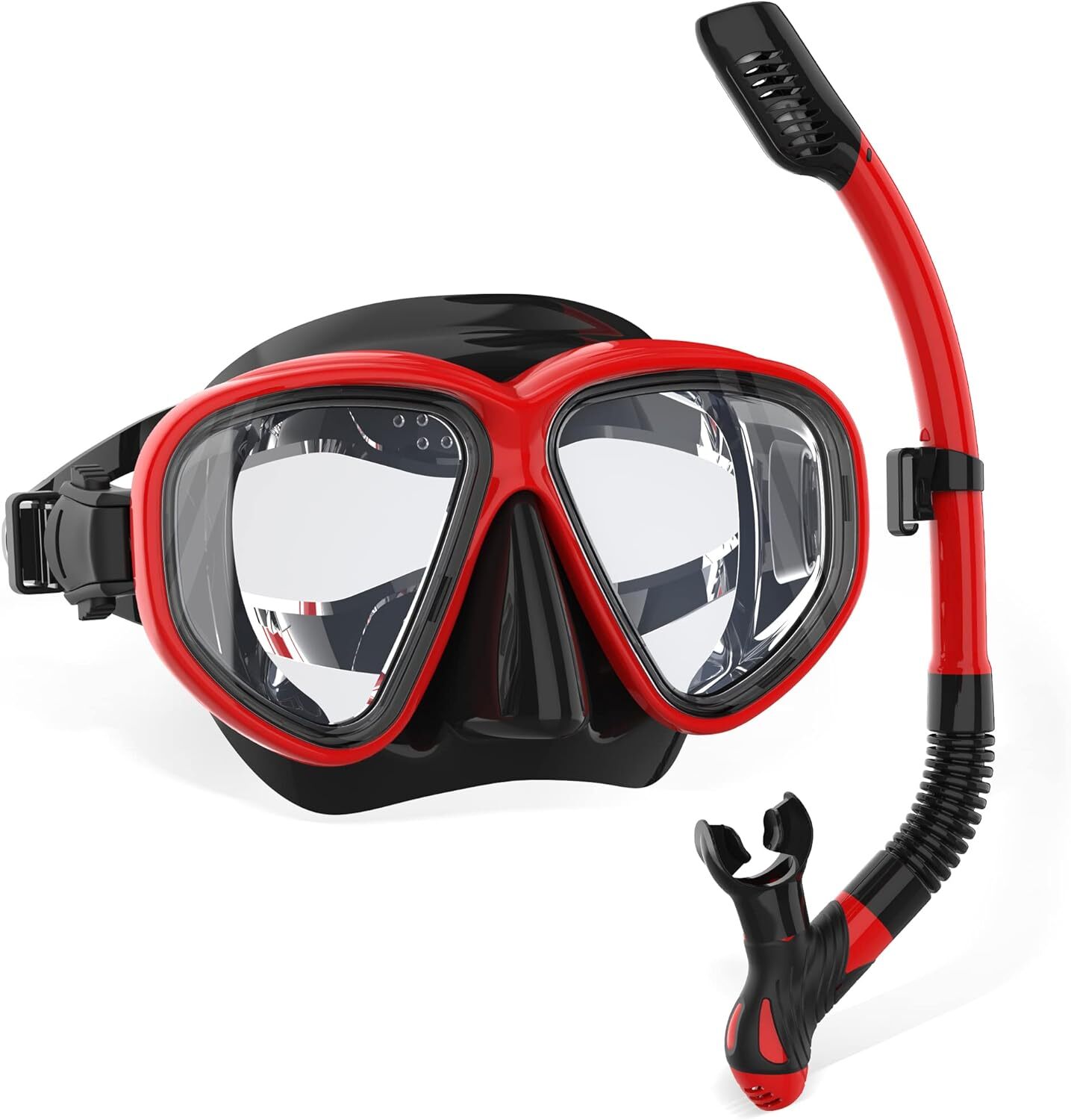Snorkel Set, Anti-Fog Diving Mask, Comfortable Adult Scuba Mask, Snorkeling Gear