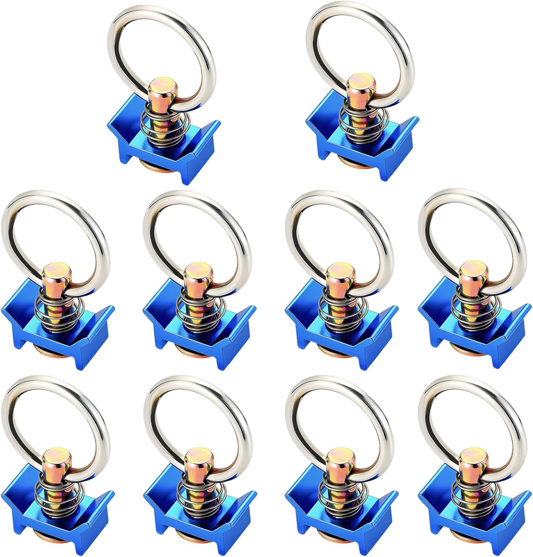 Single Stud L-Track Fitting with round Ring | Pack of 10 Stainless Steel round R