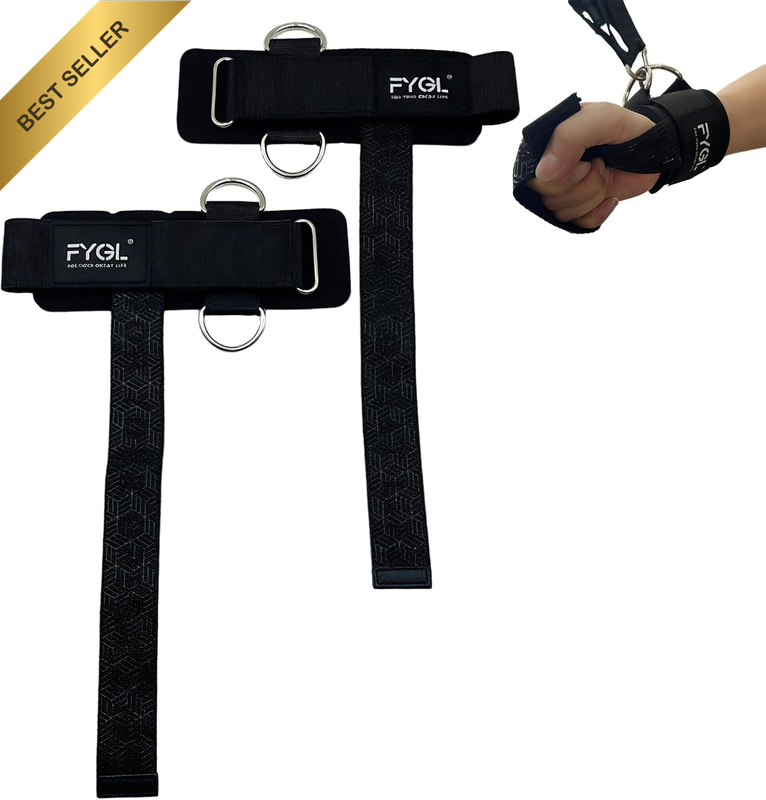 Double D Ring Weightlifting Straps: 7Mm Neoprene Padding & Anti-Slip Grip for De